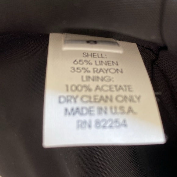 New Finity Blazer Jacket Lined Cardigan Linen Blend Women`s 3 Buttons Black 8 - Picture 9 of 10